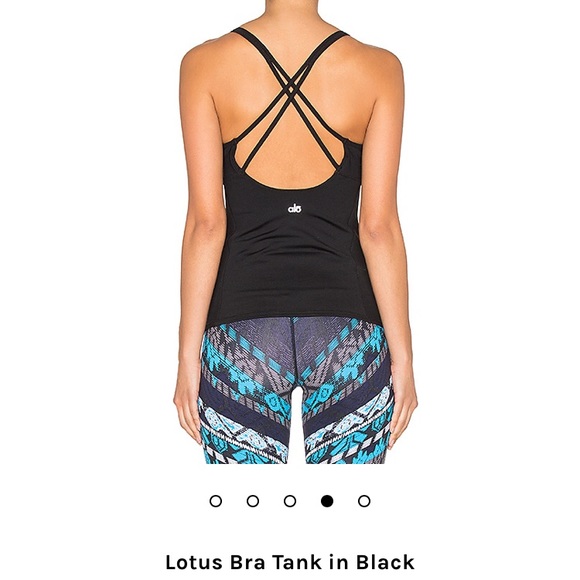 ALO Yoga Lotus Bra Tank in Black ✨NEW✨ - Picture 4 of 8